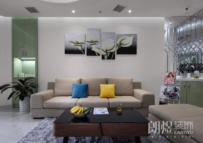 精致小型spa美容會(huì)所-洽談休息區(qū)效果圖