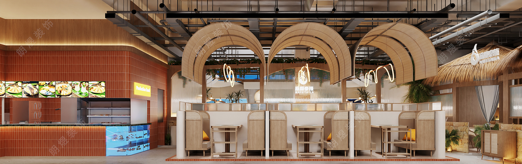 成都麻椰泰辣火鍋店設計裝修效果圖