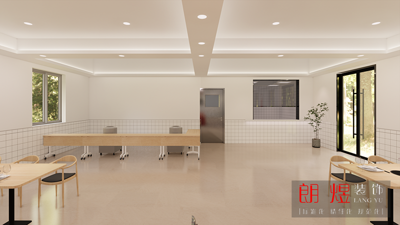 部隊機關食堂平面設計裝修效果圖